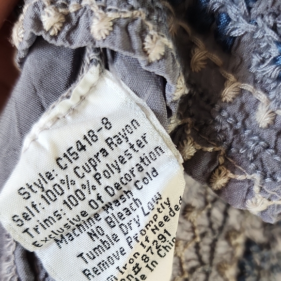 JOHNNY WAS Santorini Embroidered Blouse Cloudburst - Picture 12 of 12